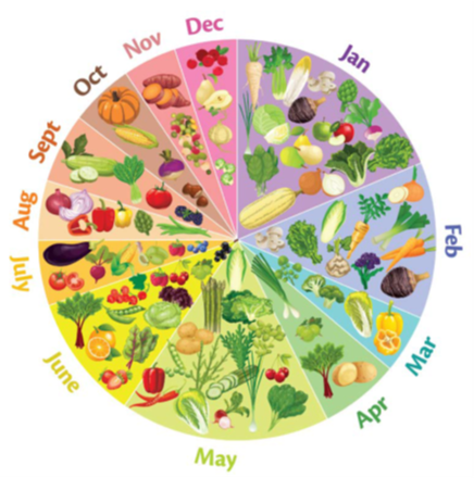 Nourish to Flourish: Ancient Wisdom for Modern Wellness 5 ancient wisdom for modern wellness Seasonal Eating Graphic