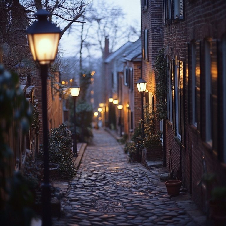 the body still keeps the old clock cobbled evening lane stockcake